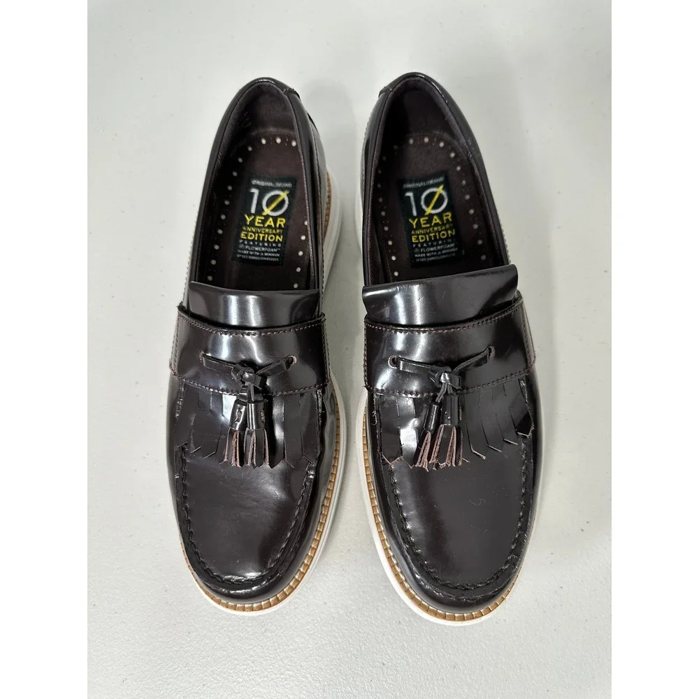 Cole Haan OriginalGrand Loafers Size 8.5M Brown Tassel Kiltie Preppy C36509